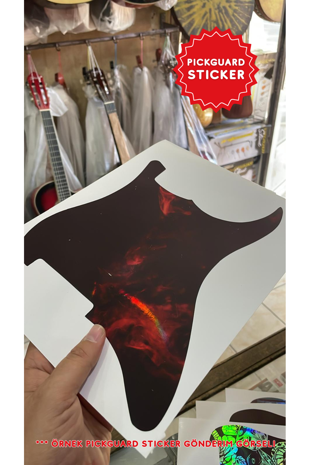 Salvador Pickguard Sticker - Strat Kasa Elektro Gitar Sss