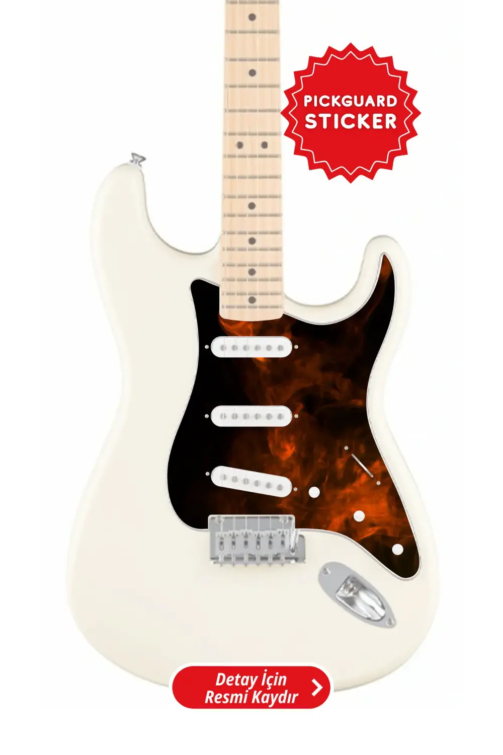 Pickguard Sticker - Strat Kasa Elektro Gitar SSS