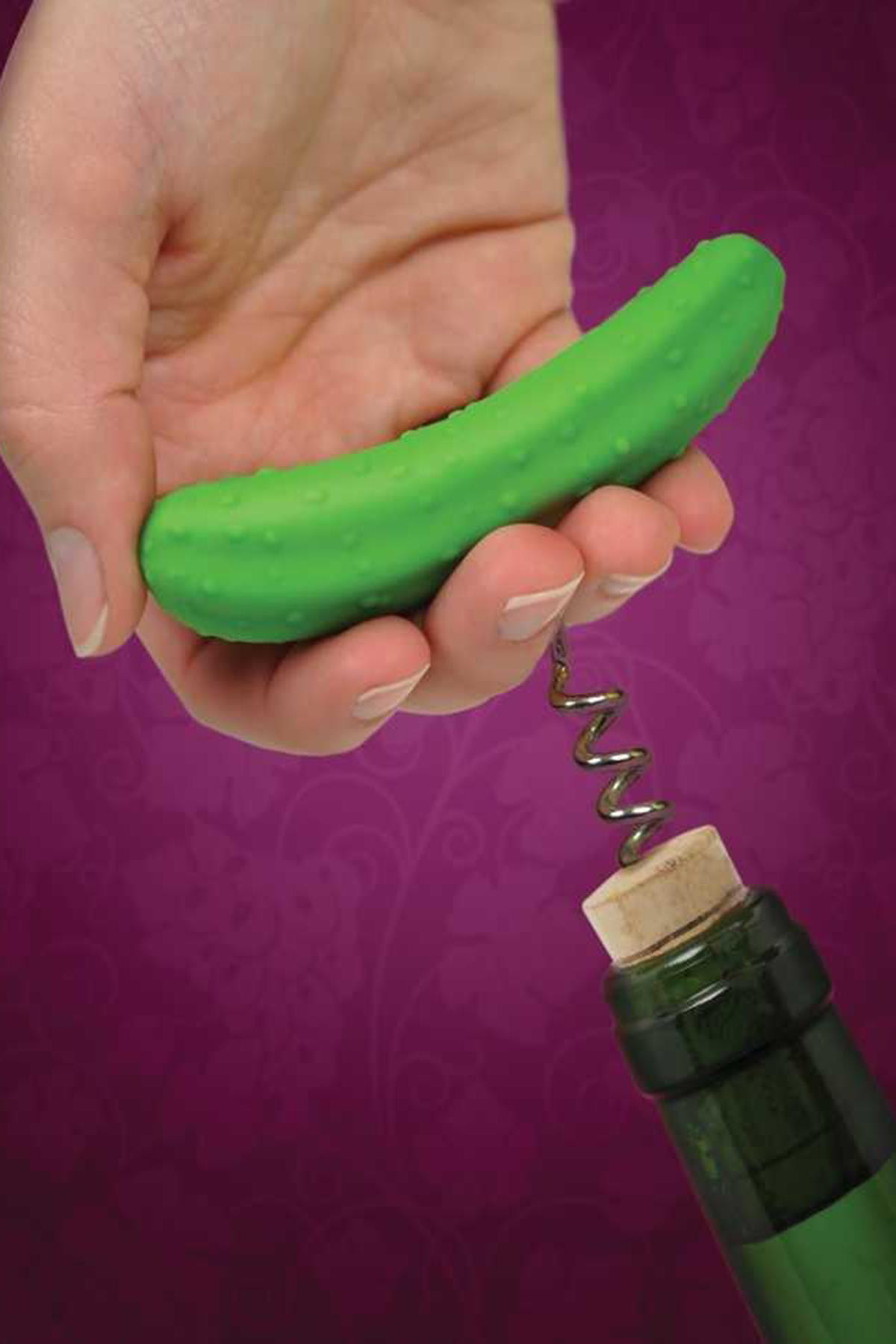 Pickled Corkscrew Minik Salatalık Tasarımlı Tirbuşon Şişe Açacağı