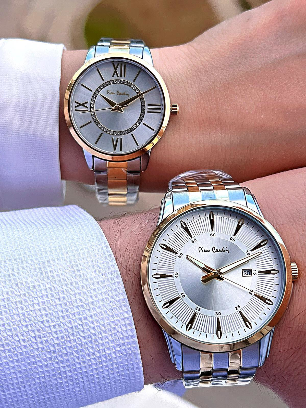 Pierre Cardin Bay ve Bayan Çiftlere Özel Çelik Kordon Çift Kol Sa Pierre Cardin Bay ve Bayan Çiftlere Özel Çelik Kordon Çift Kol Sa