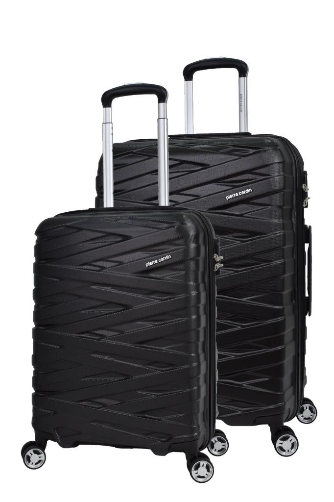 Louisiana Polo Pierre Cardin Lüx Abs 2'Li Valiz Seti Orta Boy - Kabin Boy Siyah 