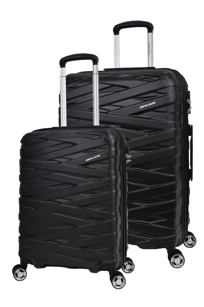 Louisiana Polo Pierre Cardin Lüx Abs 2'Li Valiz Seti Büyük Boy - Kabin Boy Siyah