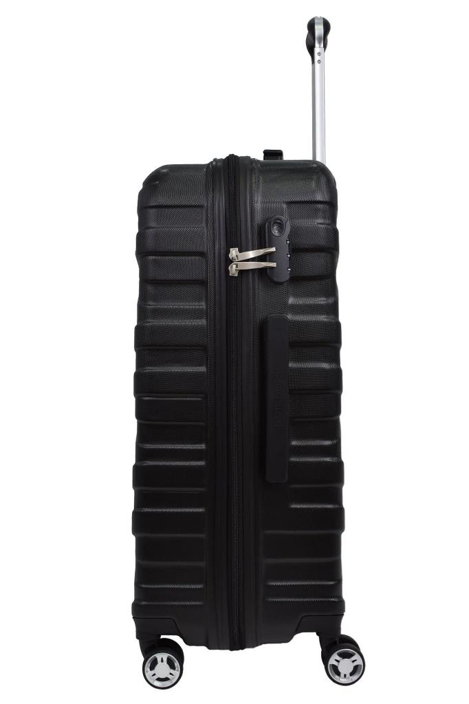 Louisiana Polo Pierre Cardin Lüx Abs 2'Li Valiz Seti Orta Boy - Kabin Boy Siyah 