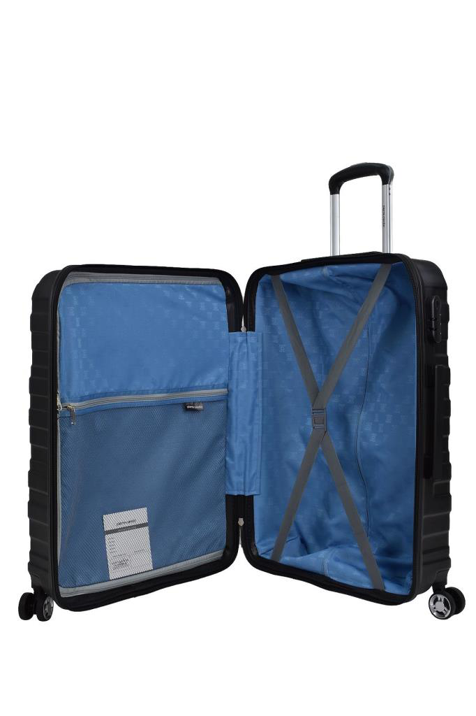 Louisiana Polo Pierre Cardin Lüx Abs 2'Li Valiz Seti Orta Boy - Kabin Boy Siyah 