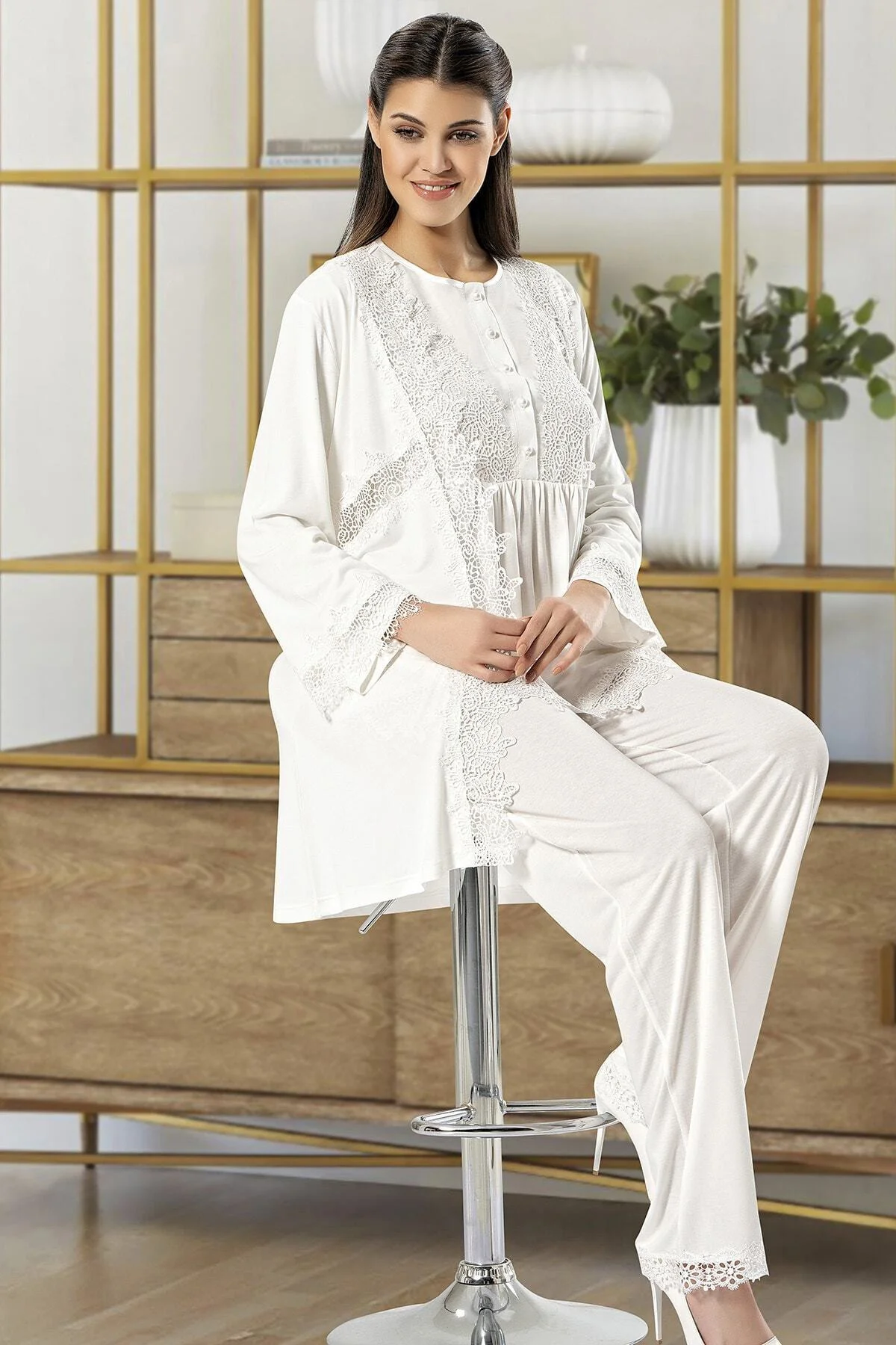 Pijama Takımı, 3'lü Takım, Lohusa Pijama Takımı, 4100