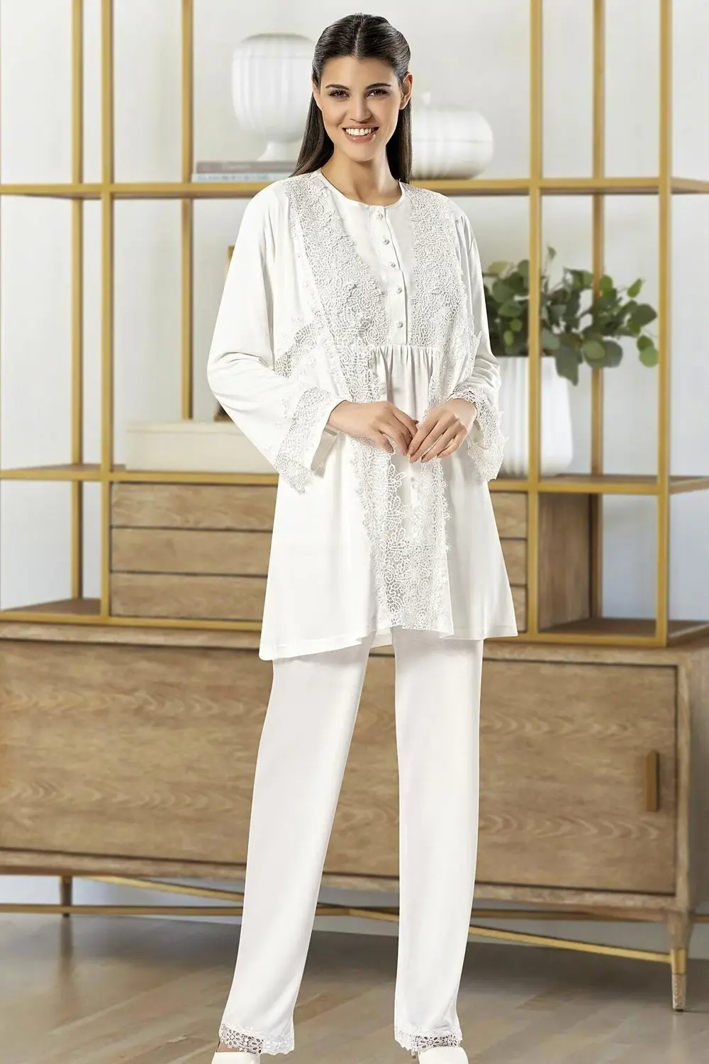 Pijama Takımı, 3'lü Takım, Lohusa Pijama Takımı, 4100