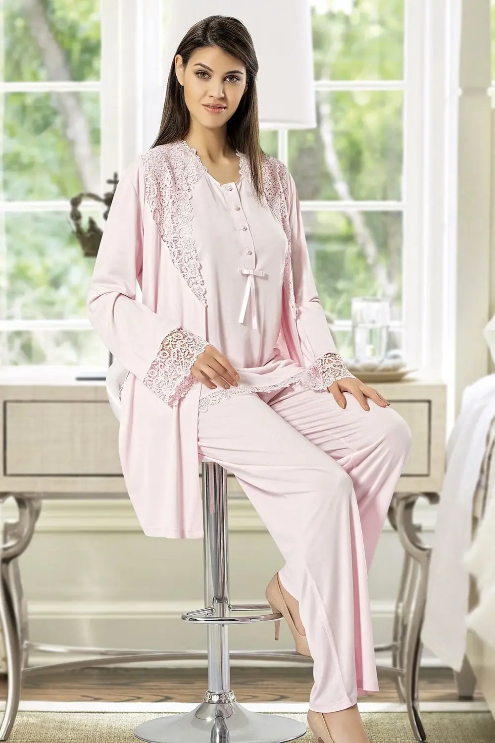 Pijama Takımı, 3'lü Takım, Lohusa Pijama Takımı, 4200