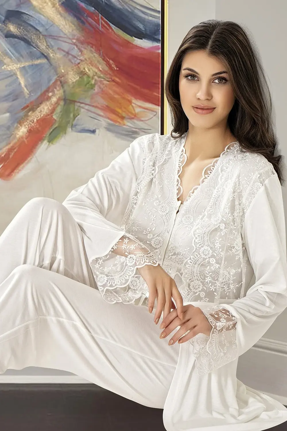 Pijama Takımı, 3'lü Takım, Lohusa Pijama Takımı, 4300