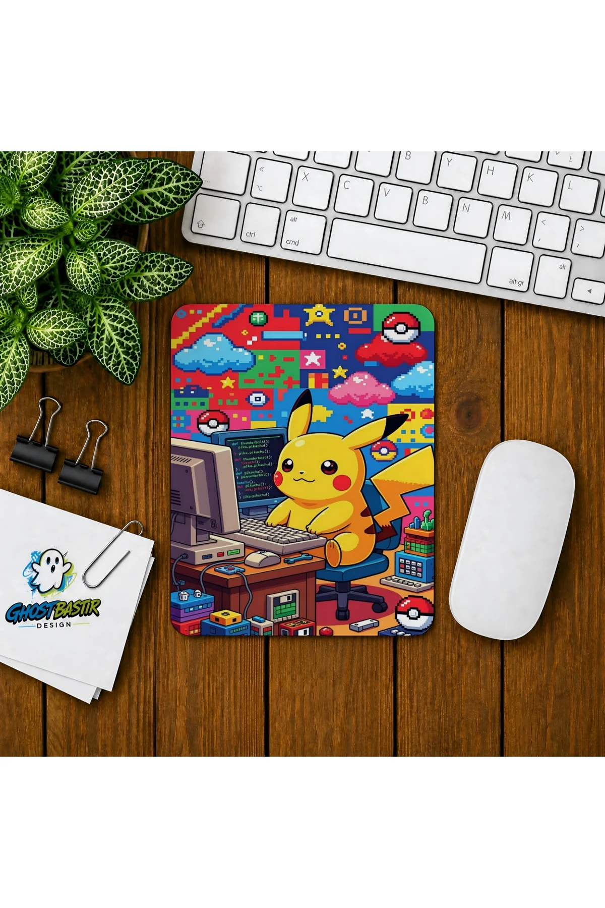 Pikachu Baskılı Oyuncu Mousepad 0235