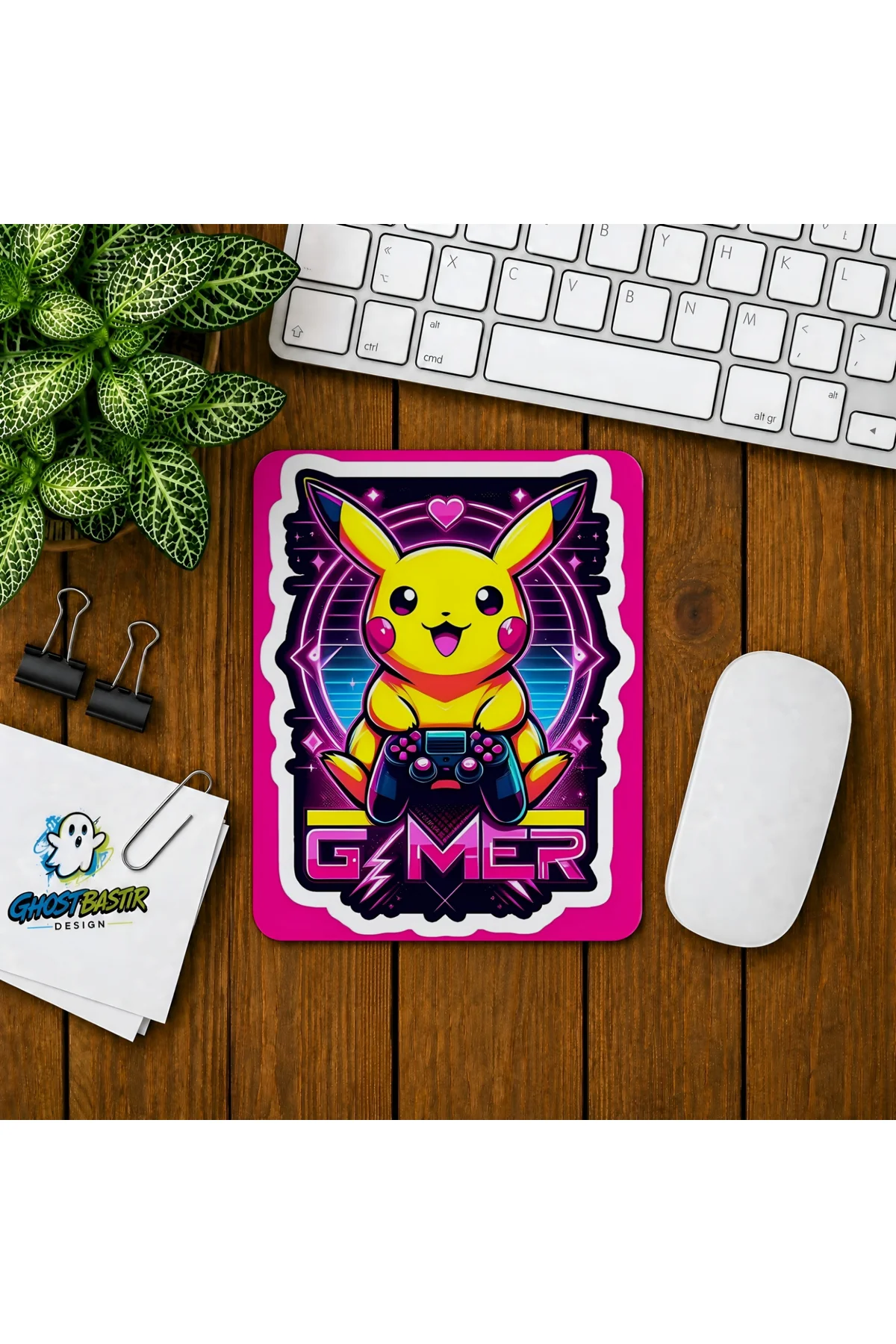 Pikachu Baskılı Oyuncu Mousepad 0237