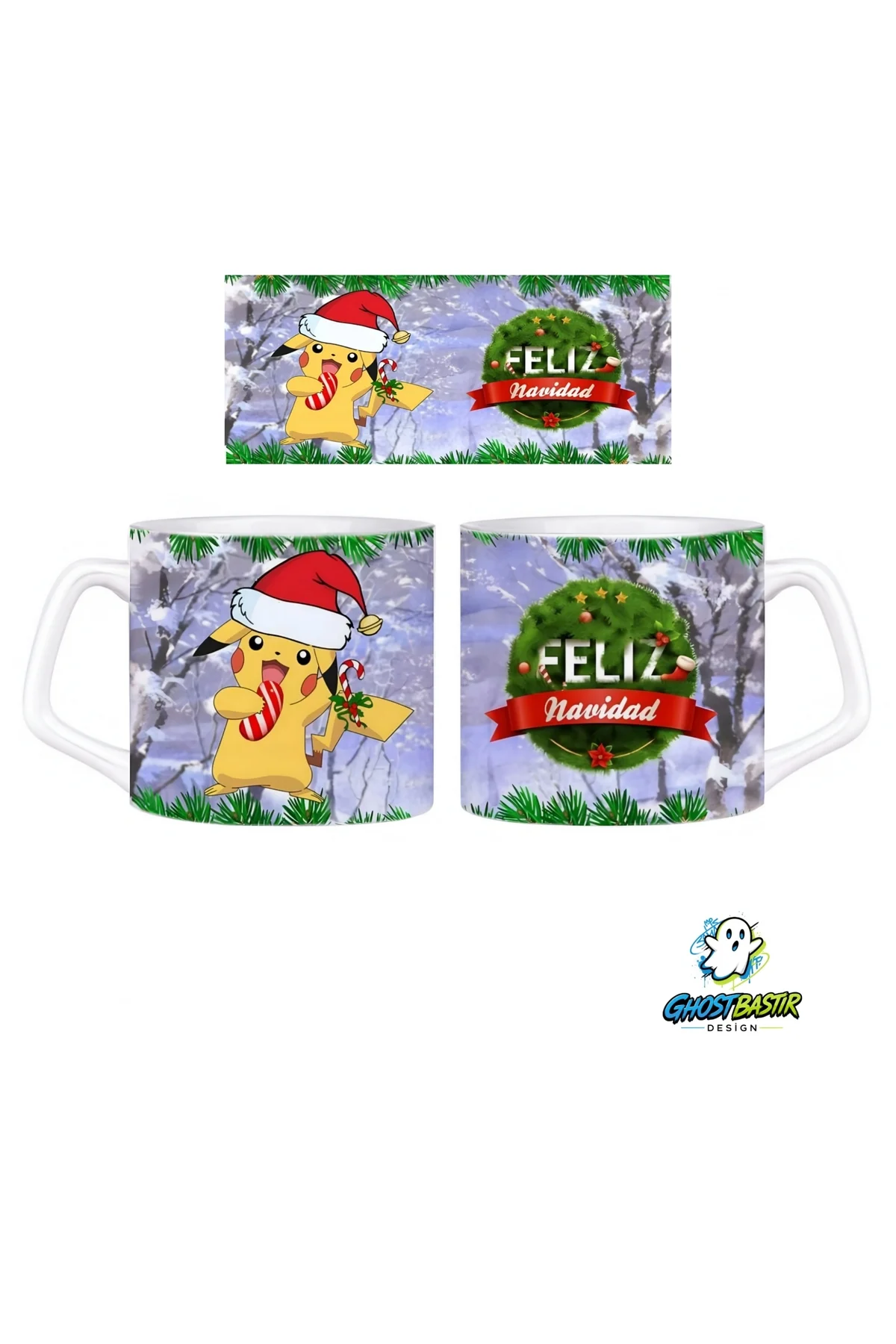 Pikachu Noel | Yılbaşı Kupa Bardak | Tek Adet 1057