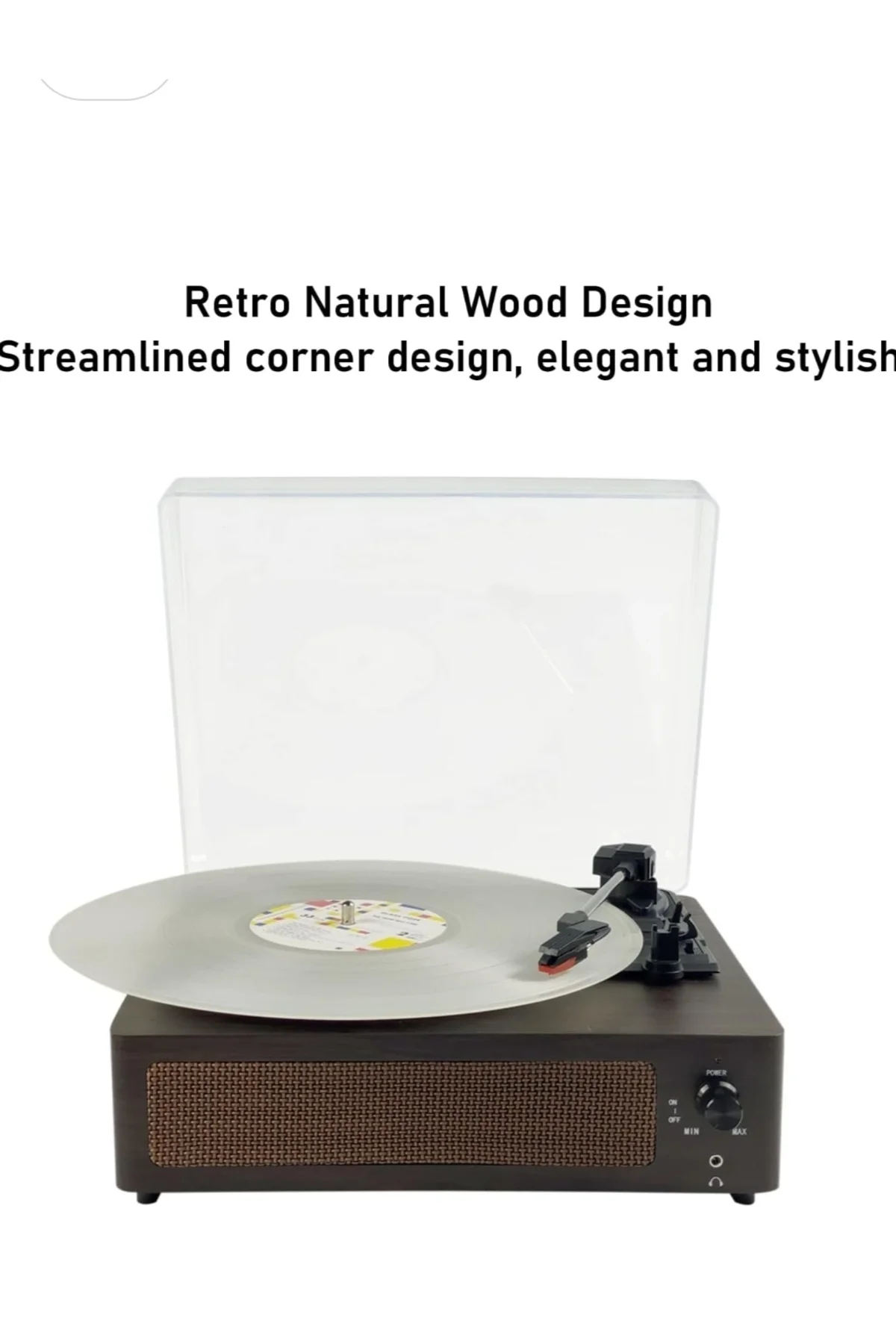 Pikap kahverengi renk 33/45/78 devir destekli 2 yıl garantili CD müzik plak çalar