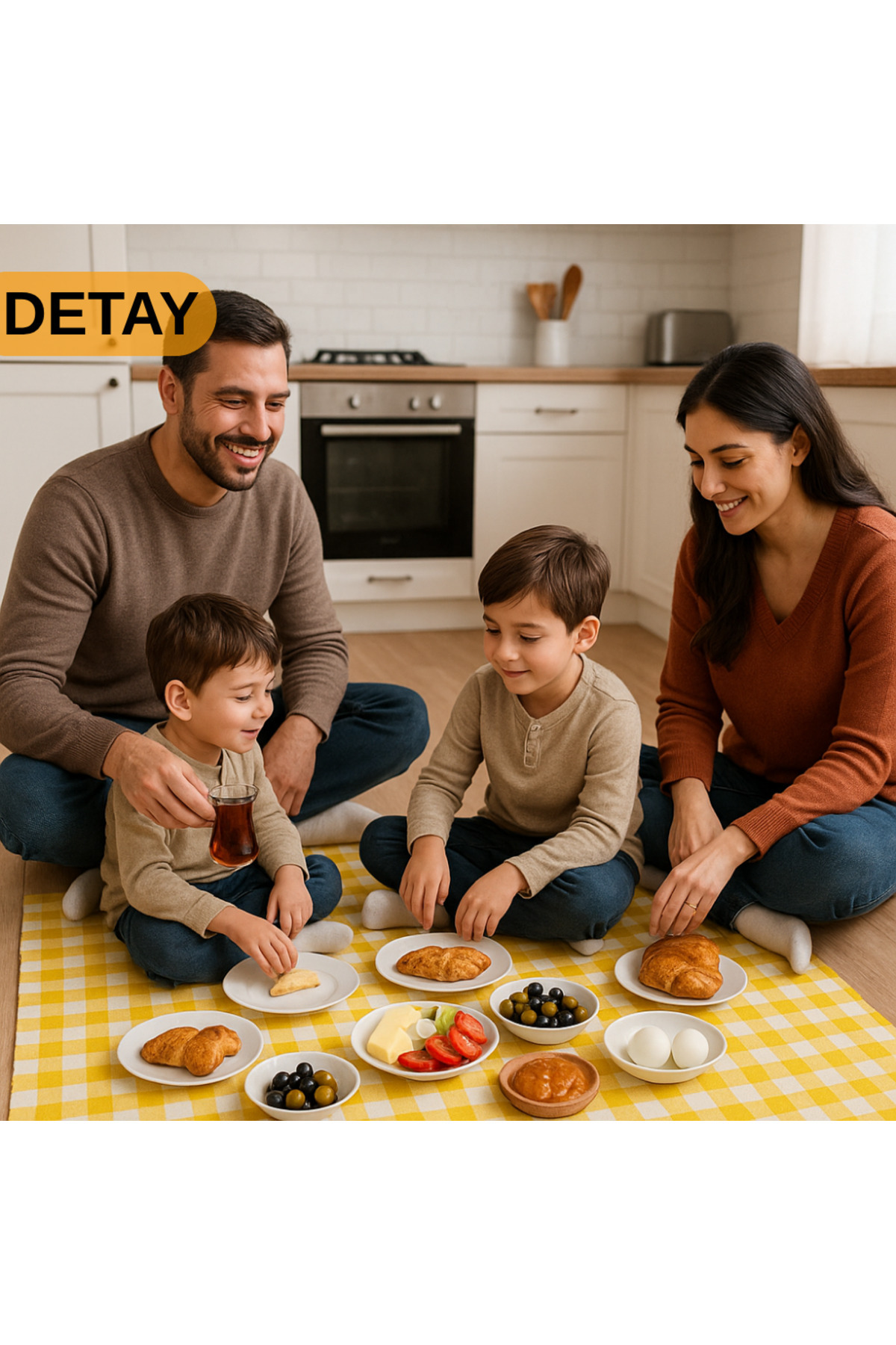 Piknik Örtüsü Masa Zemin Kahvaltı Sofrası Pratik Taşınabilir Katl