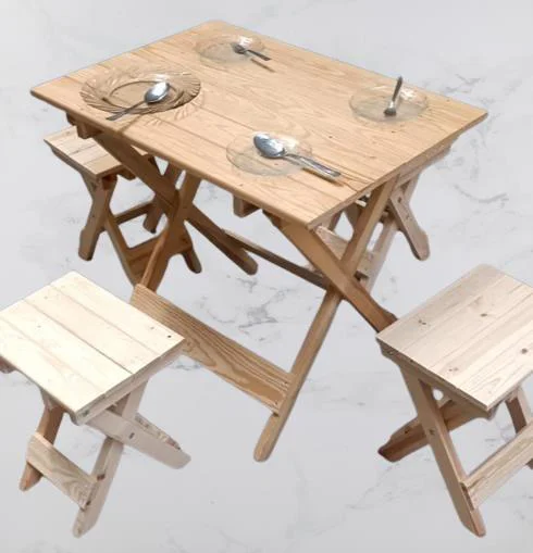 Piknik Seti Katlanabilir HAM 90391Çam Ağac AZ Yer İşgal Eder Çok 
