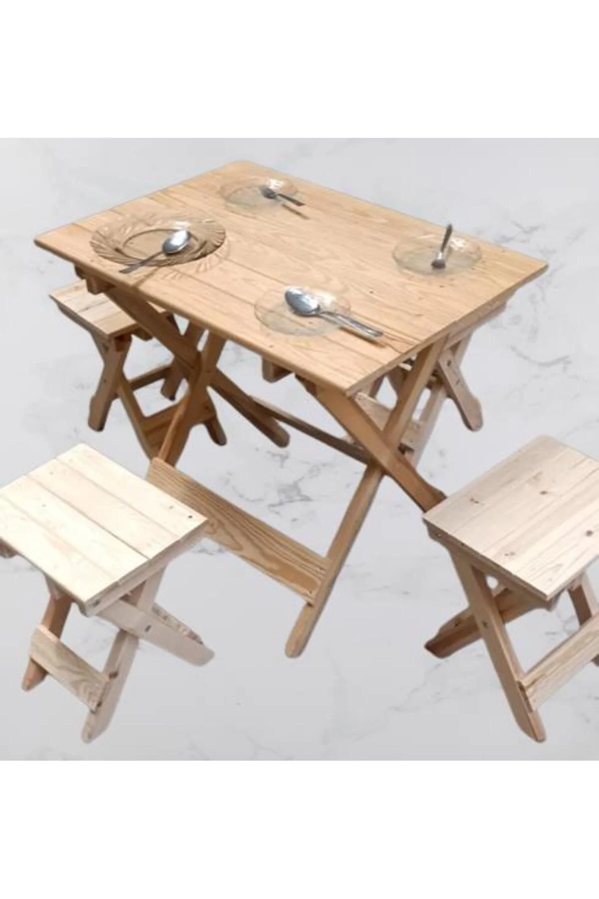 Piknik Seti Katlanabilir HAM 90391Çam Ağac AZ Yer İşgal Eder Çok İş Yapar El Yapım Piknik Seti Katlanabilir HAM 90391Çam Ağac AZ Yer İşgal Eder Çok İş Yapar El Yapım
