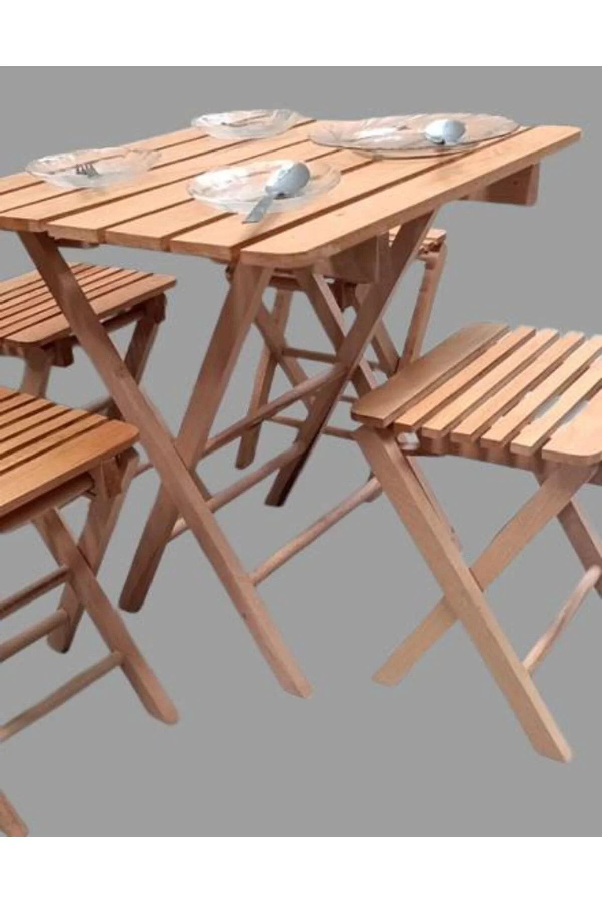 Piknik Seti Katlanabilir 90392 Kayın Ağacı AZ Yer İşgal Eder Çok İş Yapar El Yapım Piknik Seti Katlanabilir 90392 Kayın Ağacı AZ Yer İşgal Eder Çok İş Yapar El Yapım - Görsel 7