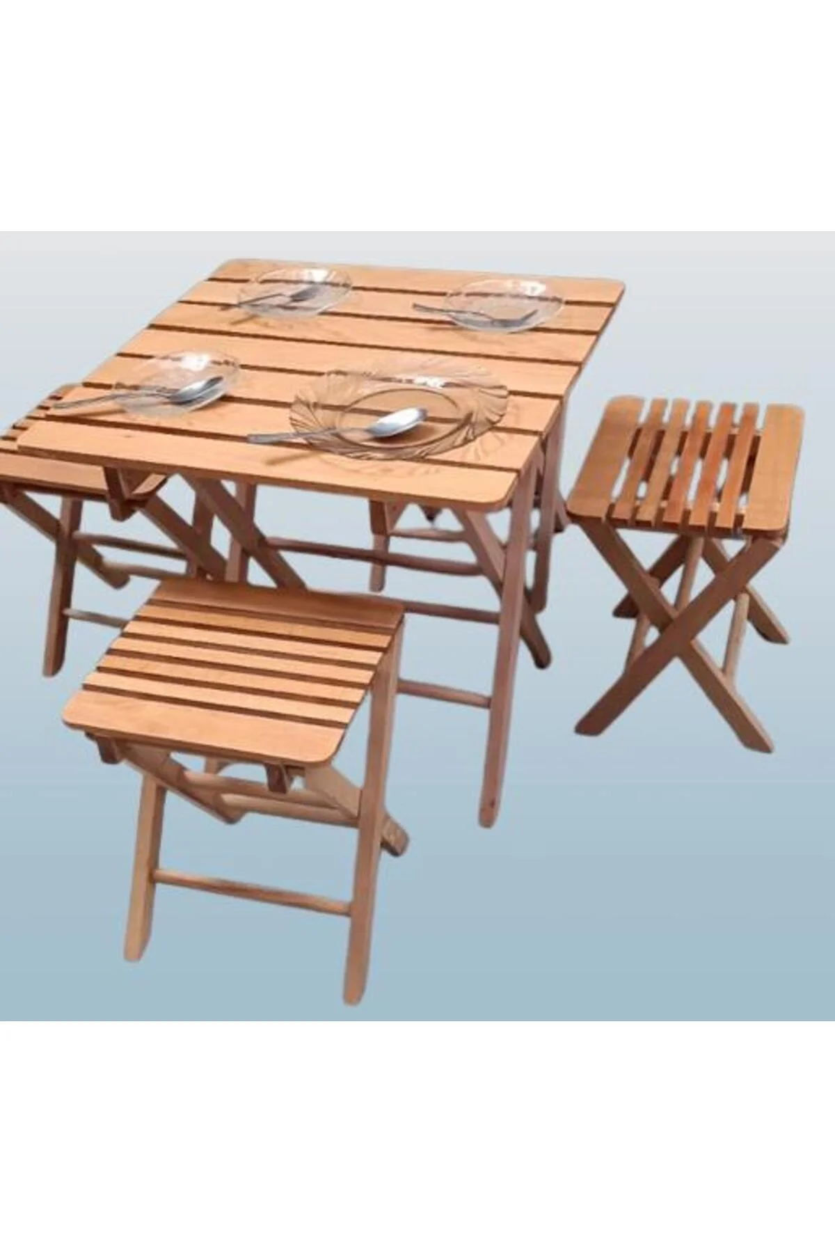 Piknik Seti Katlanabilir 90392 Kayın Ağacı AZ Yer İşgal Eder Çok İş Yapar El Yapım Piknik Seti Katlanabilir 90392 Kayın Ağacı AZ Yer İşgal Eder Çok İş Yapar El Yapım - Görsel 5
