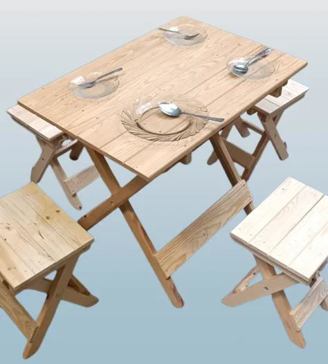 Piknik Seti Katlanabilir HAM 90391Çam Ağac AZ Yer İşgal Eder Çok 