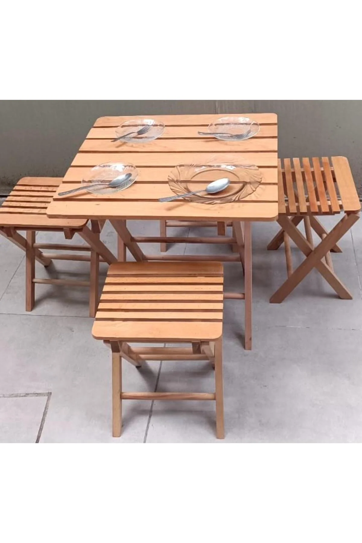 Piknik Seti Katlanabilir 90392 Kayın Ağacı AZ Yer İşgal Eder Çok İş Yapar El Yapım Piknik Seti Katlanabilir 90392 Kayın Ağacı AZ Yer İşgal Eder Çok İş Yapar El Yapım - Görsel 8