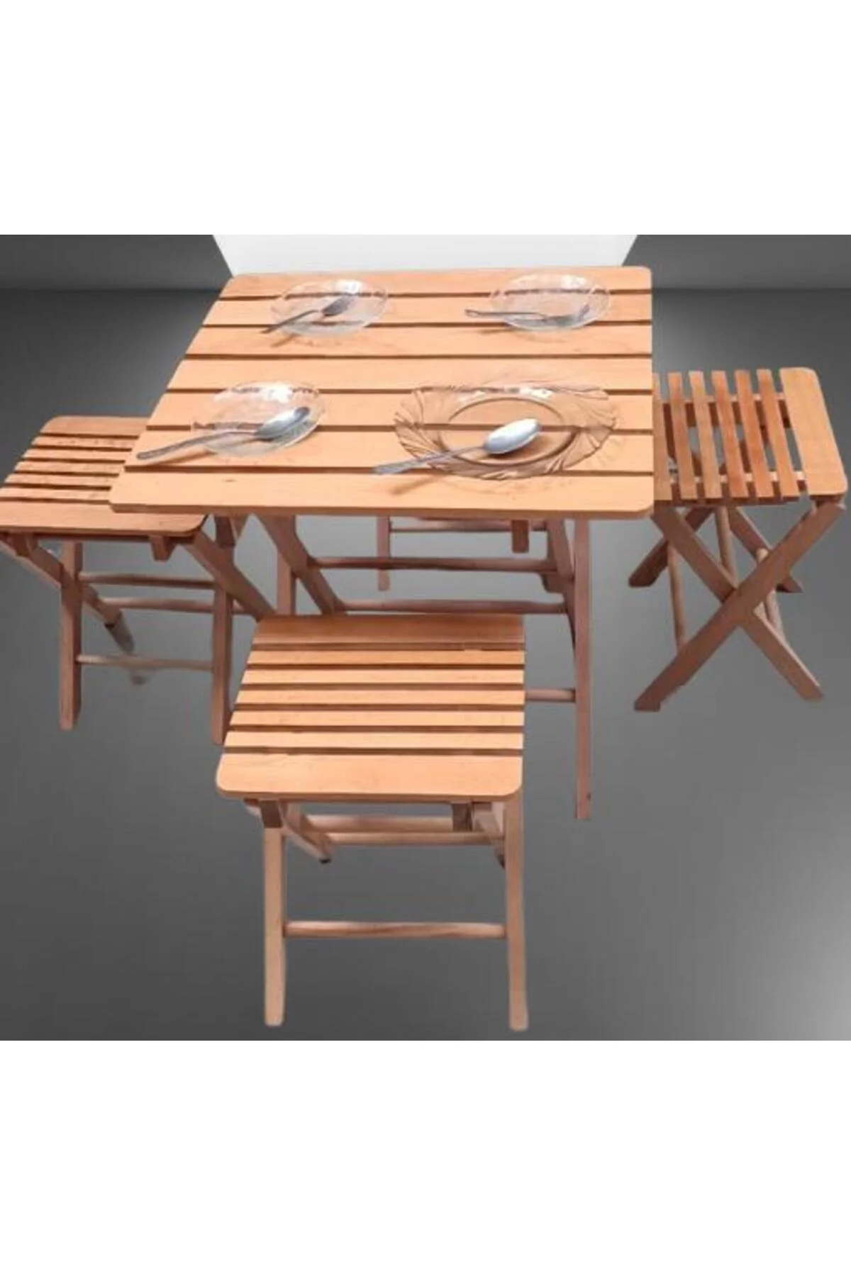 Piknik Seti Katlanabilir 90392 Kayın Ağacı AZ Yer İşgal Eder Çok İş Yapar El Yapım Piknik Seti Katlanabilir 90392 Kayın Ağacı AZ Yer İşgal Eder Çok İş Yapar El Yapım - Görsel 4
