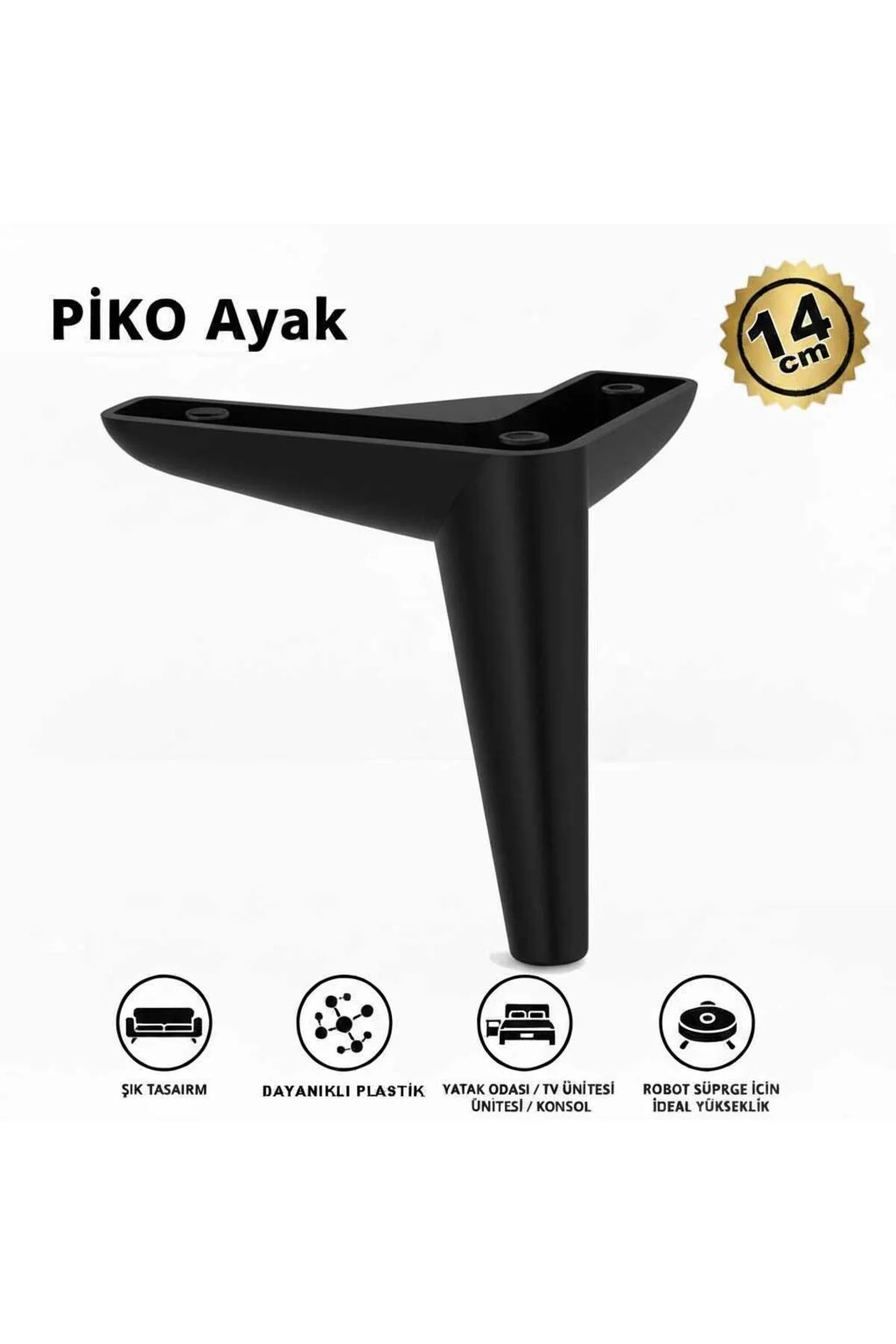 Piko 14 cm(4 Adet) Koltuk Baza Tv Ünitesi Yatak Odası Konsol Çocu