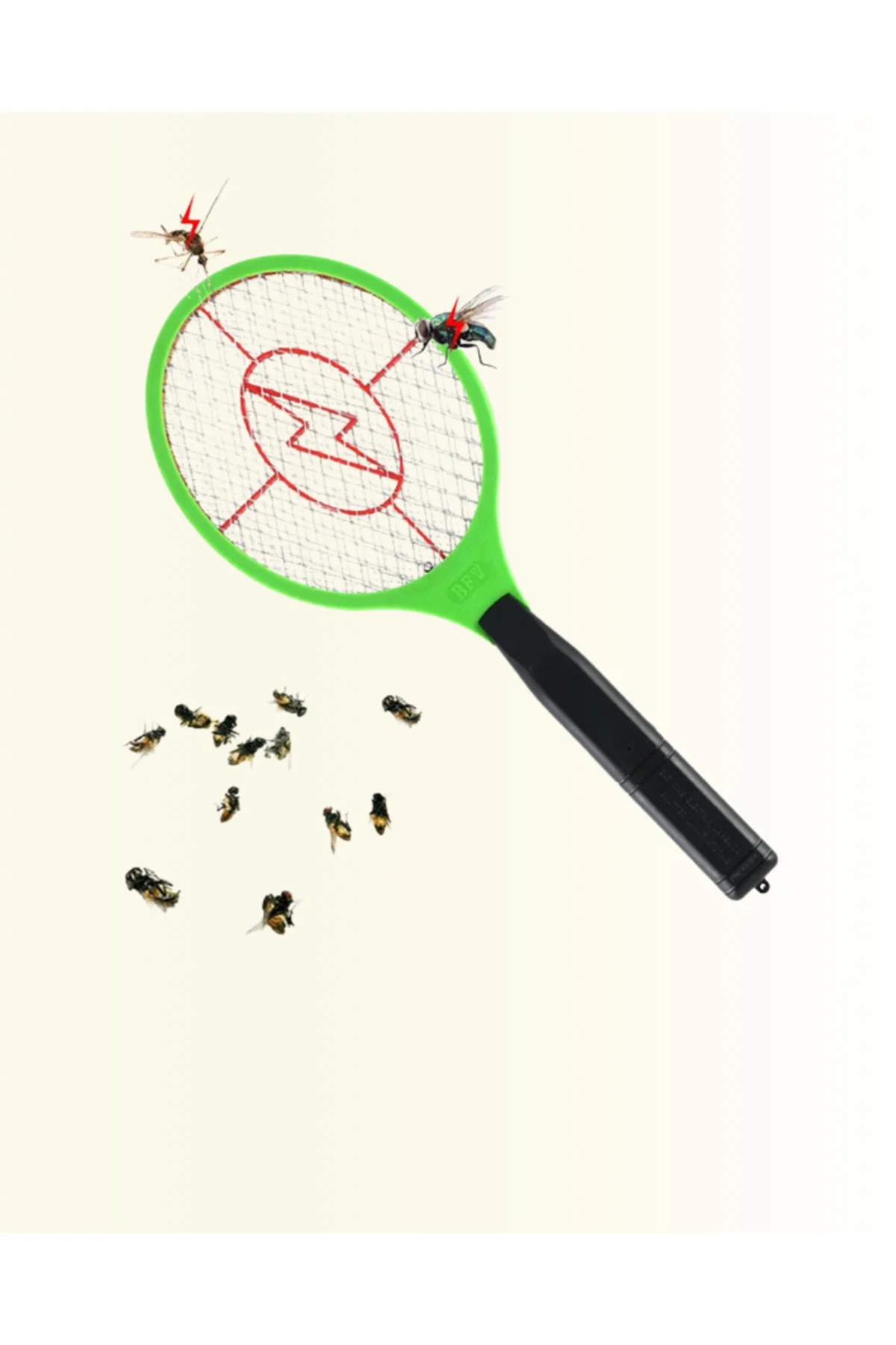Pil ile Çalışan Elektrikli Sivrisinek Raketi | Kimyasal İçermeyen