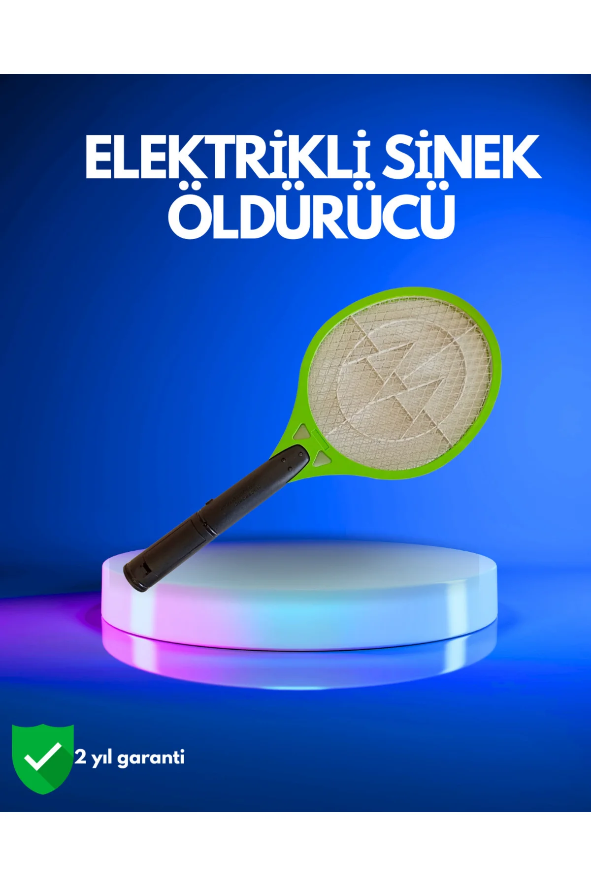 Pil ile Çalışan Elektrikli Sivrisinek Raketi | Kimyasal İçermeyen