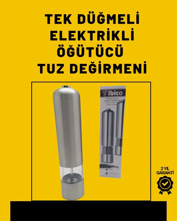 Pil ile Çalışan Elektrikli Baharat Öğütücü - Şeffaf Gövde, Ergonomik Tasarım