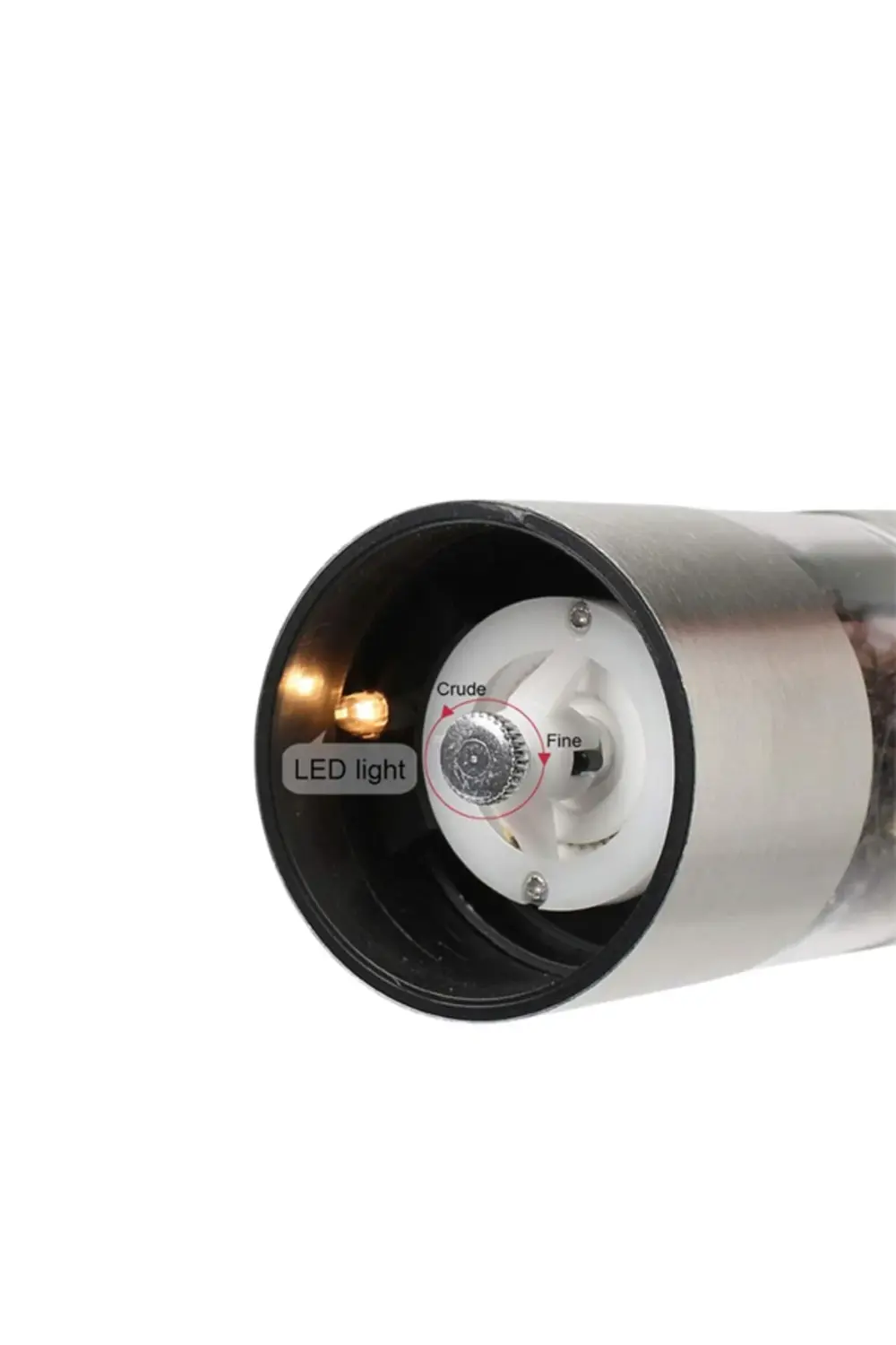 Pil İle Çalışan Elektrikli Baharat Öğütme Cihazı Ergonomik Şeffaf