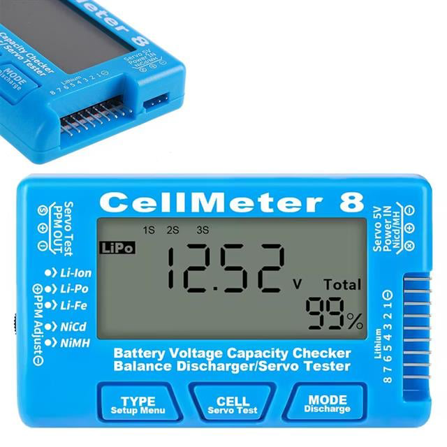 Pil Kapasite Voltaj Test Cihazı RC 1-8S Lipo Lityum NIMH (4741)
