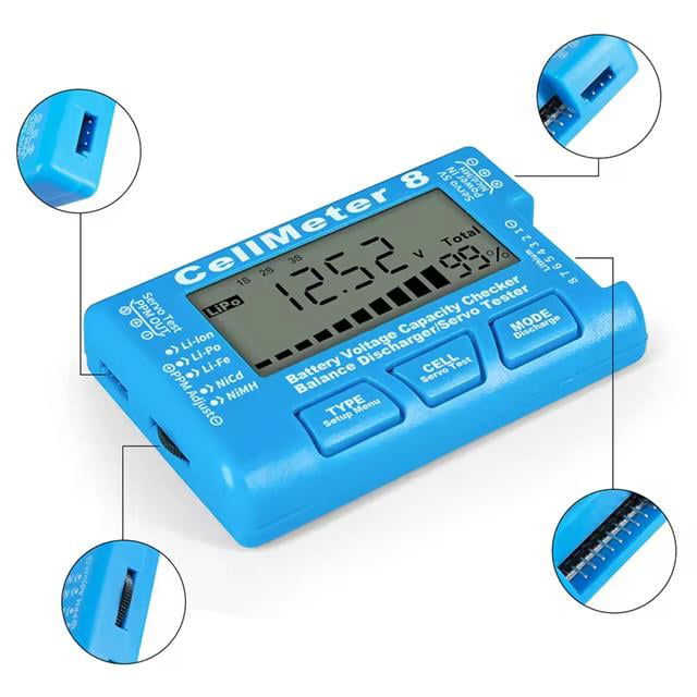 Pil Kapasite Voltaj Test Cihazı RC 1-8S Lipo Lityum NIMH (4741)