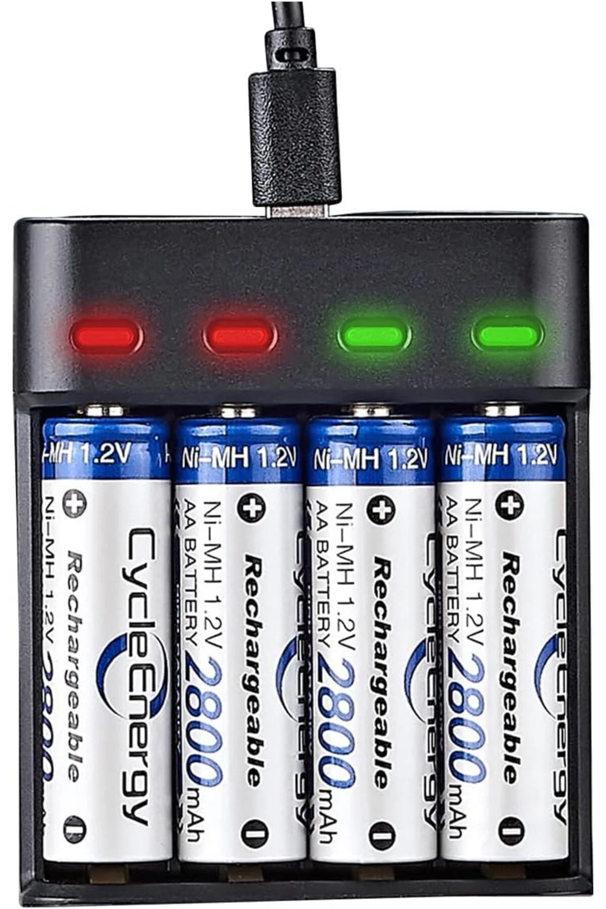 Pil Şarj Cihazı AA/AAA 4 Yuvalı LED Göstergeli, Siyah, GT-BC07 Pil Şarj Cihazı AA/AAA 4 Yuvalı LED Göstergeli, Siyah, GT-BC07