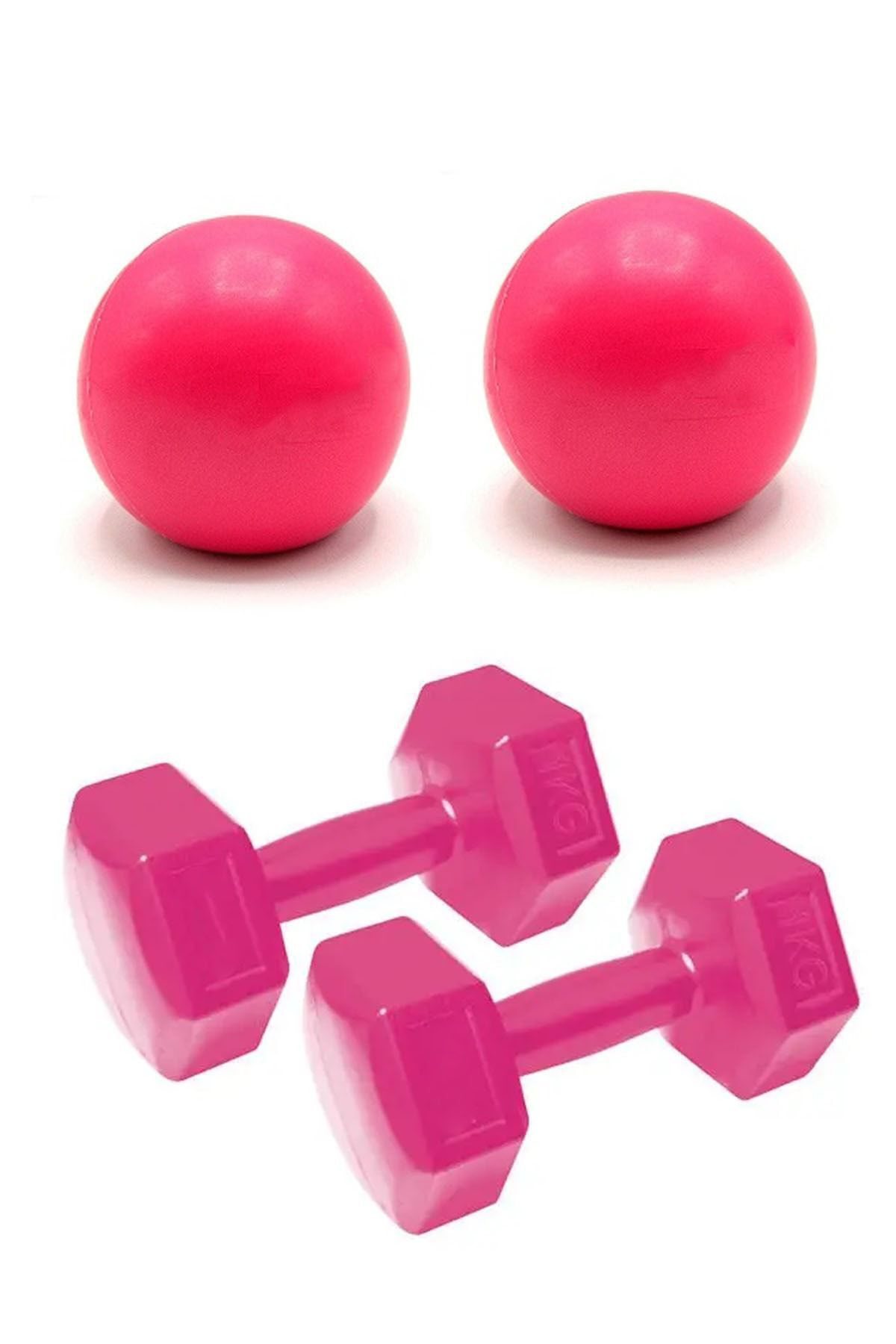 Pilates Ağırlık Topu Ve Dambıl Seti Toning Ball 0.5 Kg X 2adet ,