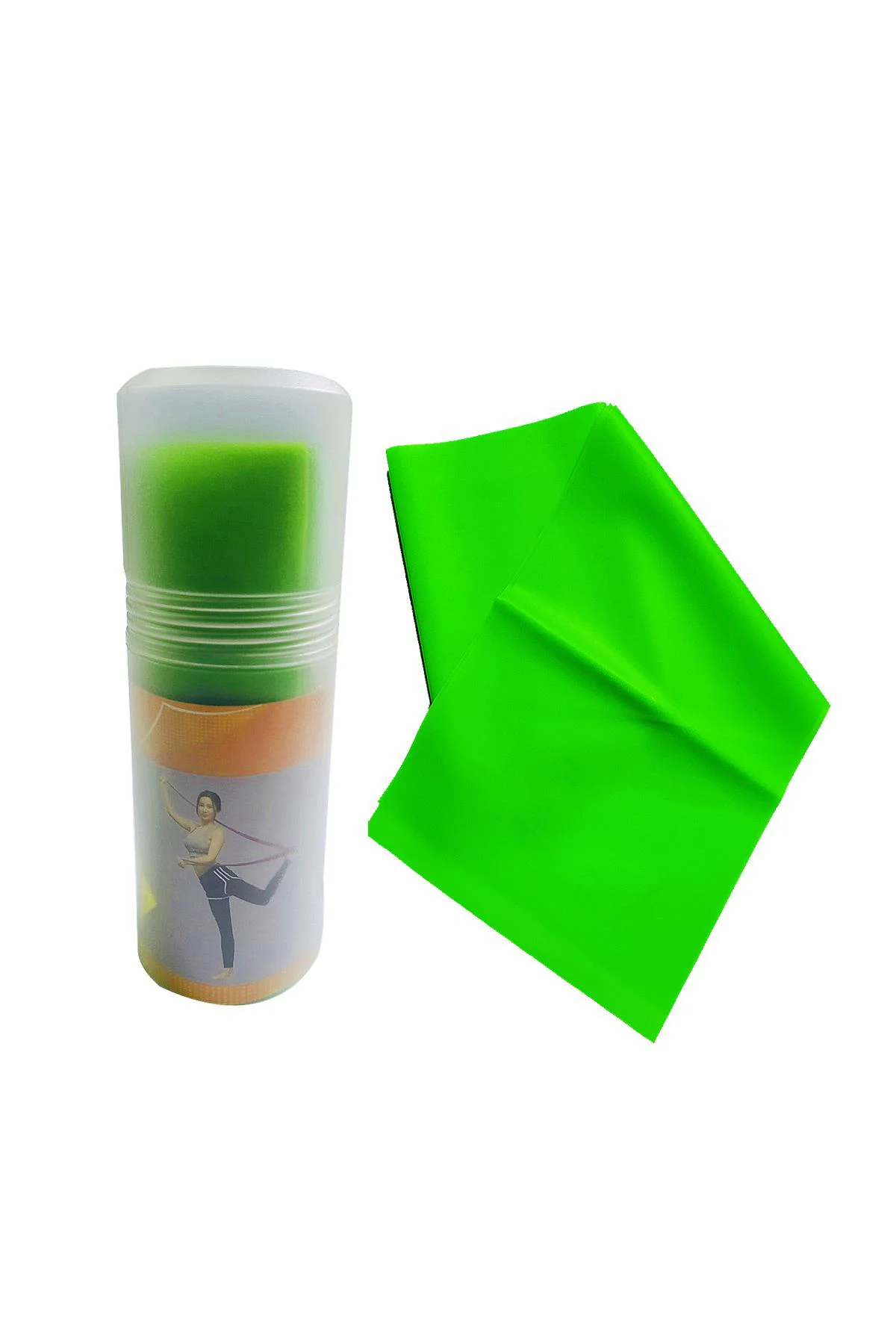 Pilates Bandı Orta Sert 140 x 15 cm Egzersiz Direnç Lastiği Yeşil Pilates Bandı Orta Sert 140 x 15 cm Egzersiz Direnç Lastiği Yeşil