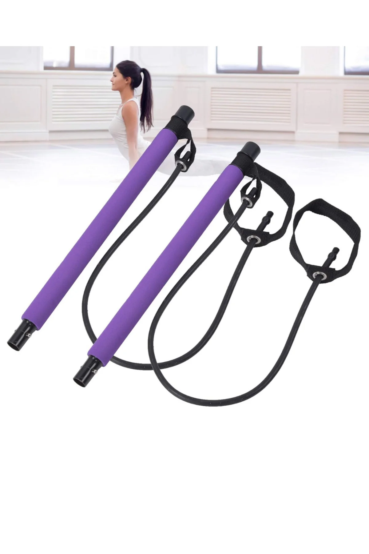 Pilates Bar Direnç Aleti Duruş Geliştirici ve Kas Güçlendirici - 