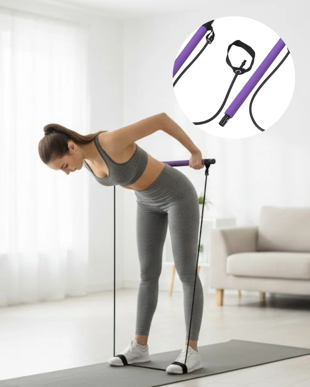 Pilates Bar Direnç Aleti Duruş Geliştirici Ve Kas Güçlendirici - Lisinya Diğer