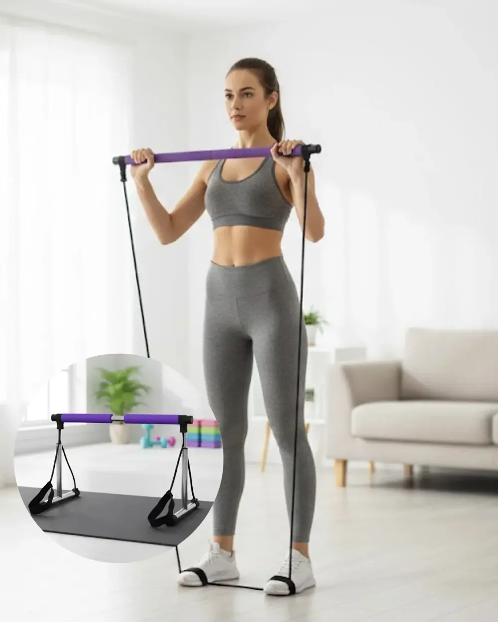 Pilates Bar Egzersiz Aleti Bilek Destekli Çok Yönlü Kullanım