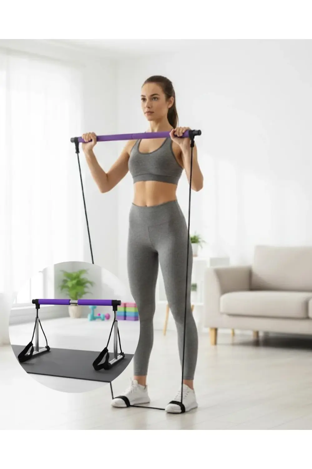 Pilates Bar Egzersiz Aleti Bilek Destekli Çok Yönlü Kullanım