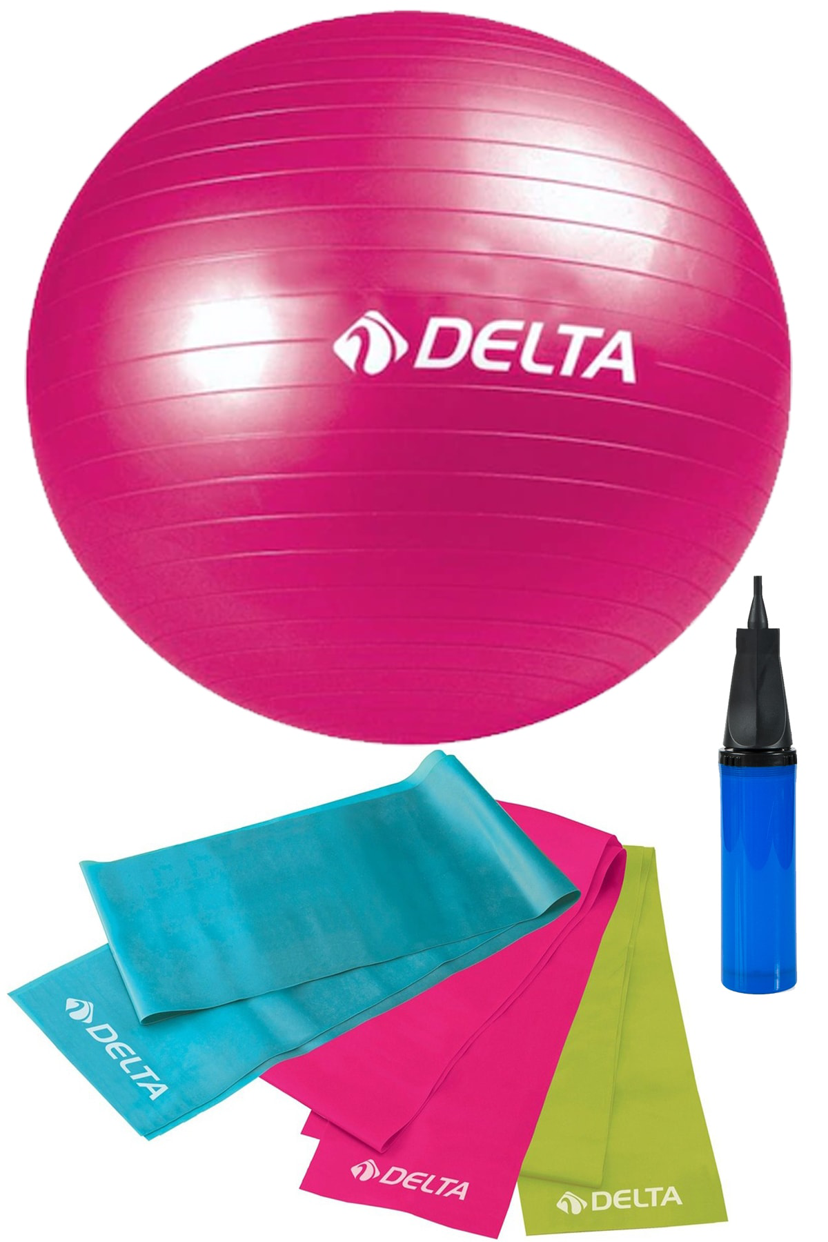 Pilates Başlangıç Seti Pilates Topu 3 Lü Pialtes Bandı Lastiği Po