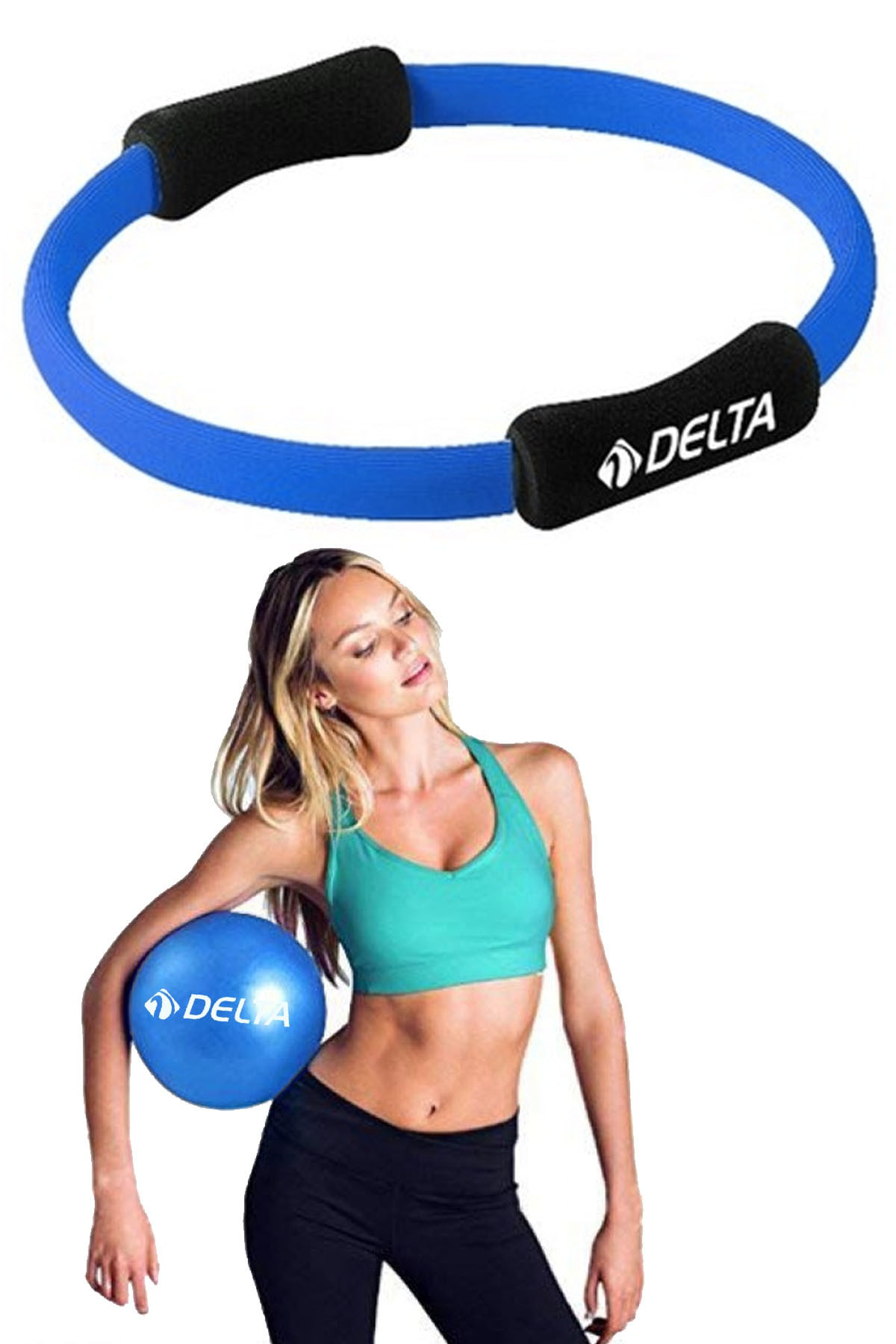 Delta Pilates Egzersiz Çemberi, 20 Cm Mini Pilates Topu Over Ball Plate