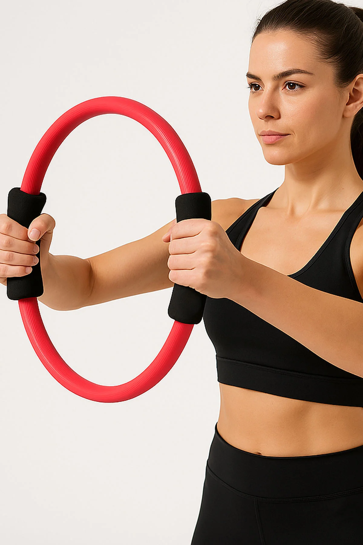 Pilates Kardiyo Seti – 35 Cm Çember + Aerobik Direnç Bandı + Pila