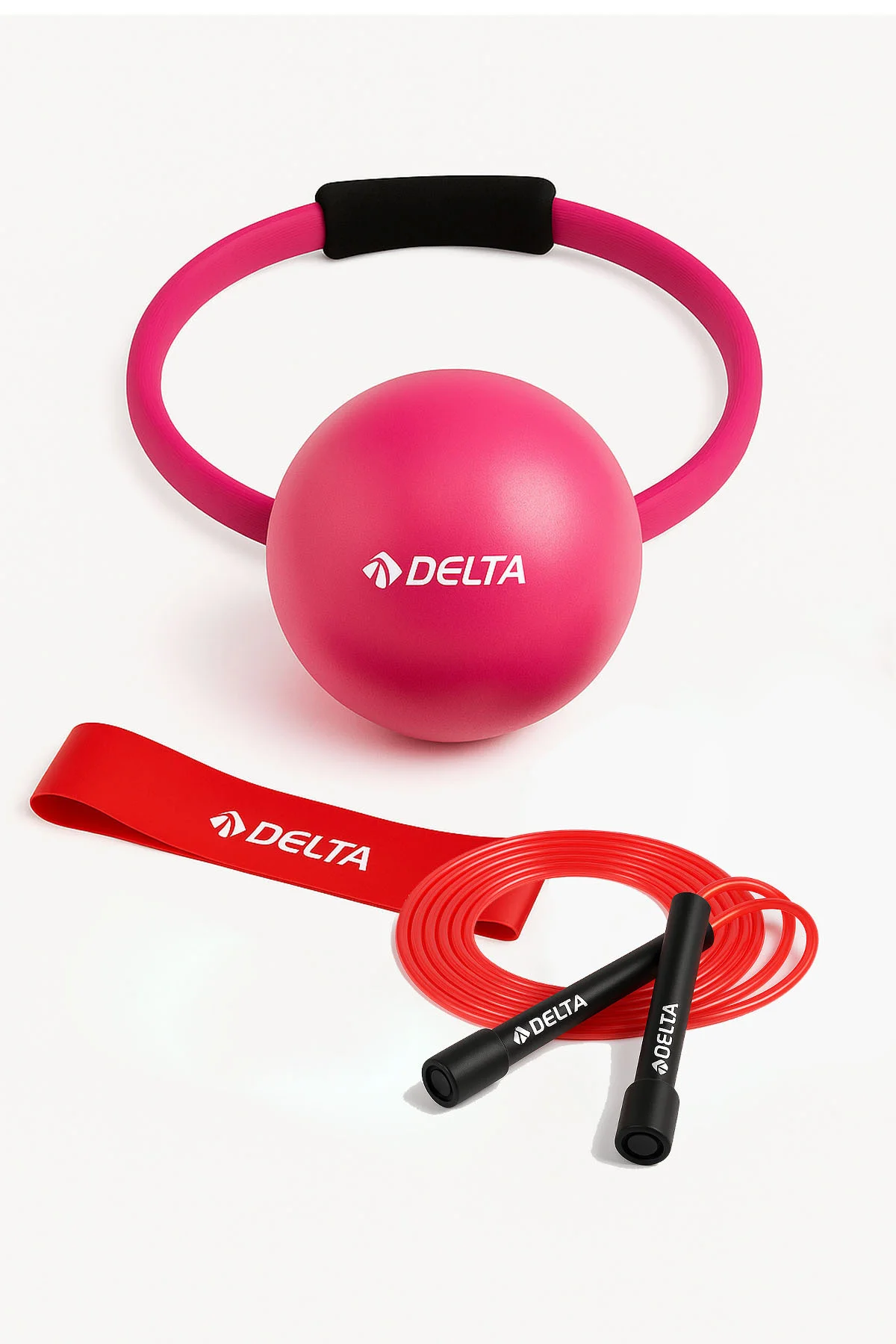 Pilates Kardiyo Seti – 35 Cm Çember + Aerobik Direnç Bandı + Pila