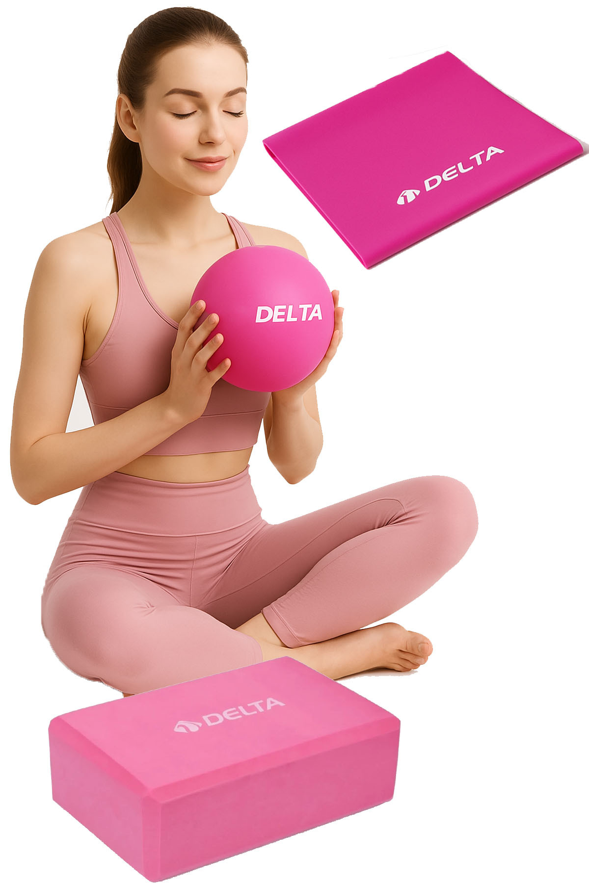 Pilates Seti – 20 cm Mini Top 150 x 15 cm Band Eva Yoga Blok | Ev