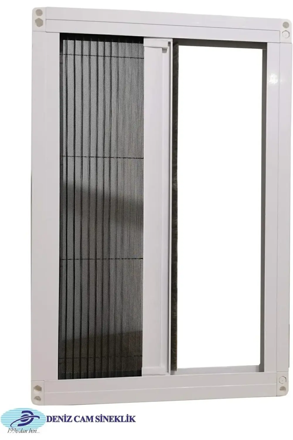 Pileli Plise Sürgülü Akordiyon Katlanır Pencere Sinekliği 0-70 Cm