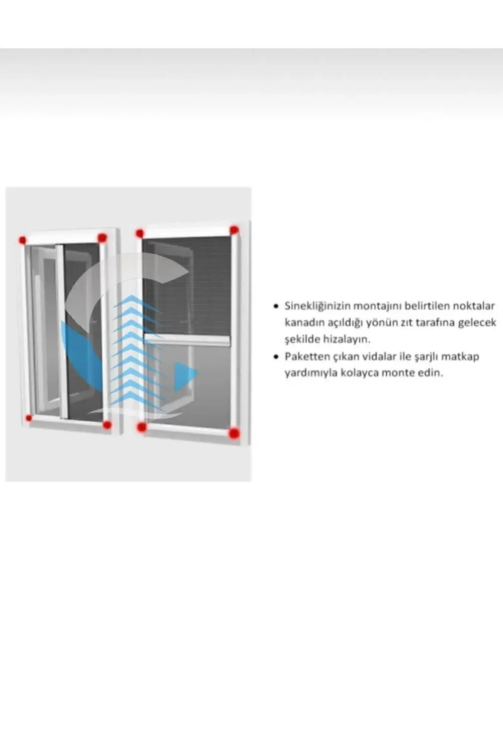 Pileli Plise Sürgülü Akordiyon Katlanır Pencere Sinekliği 0-70 Cm
