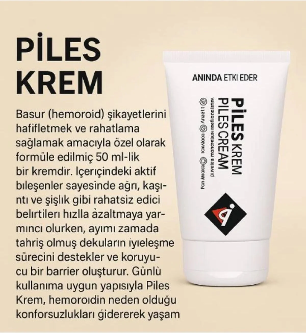 Piles Nız İçin Yeni Formüllü Bakım Kremi 50 ml - Etkili Cilt Çözümü