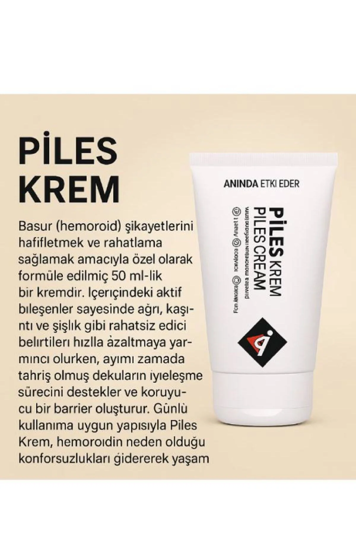Piles Rahatlama Bakım Kremi 50 ml – Yeni Formül Huzur