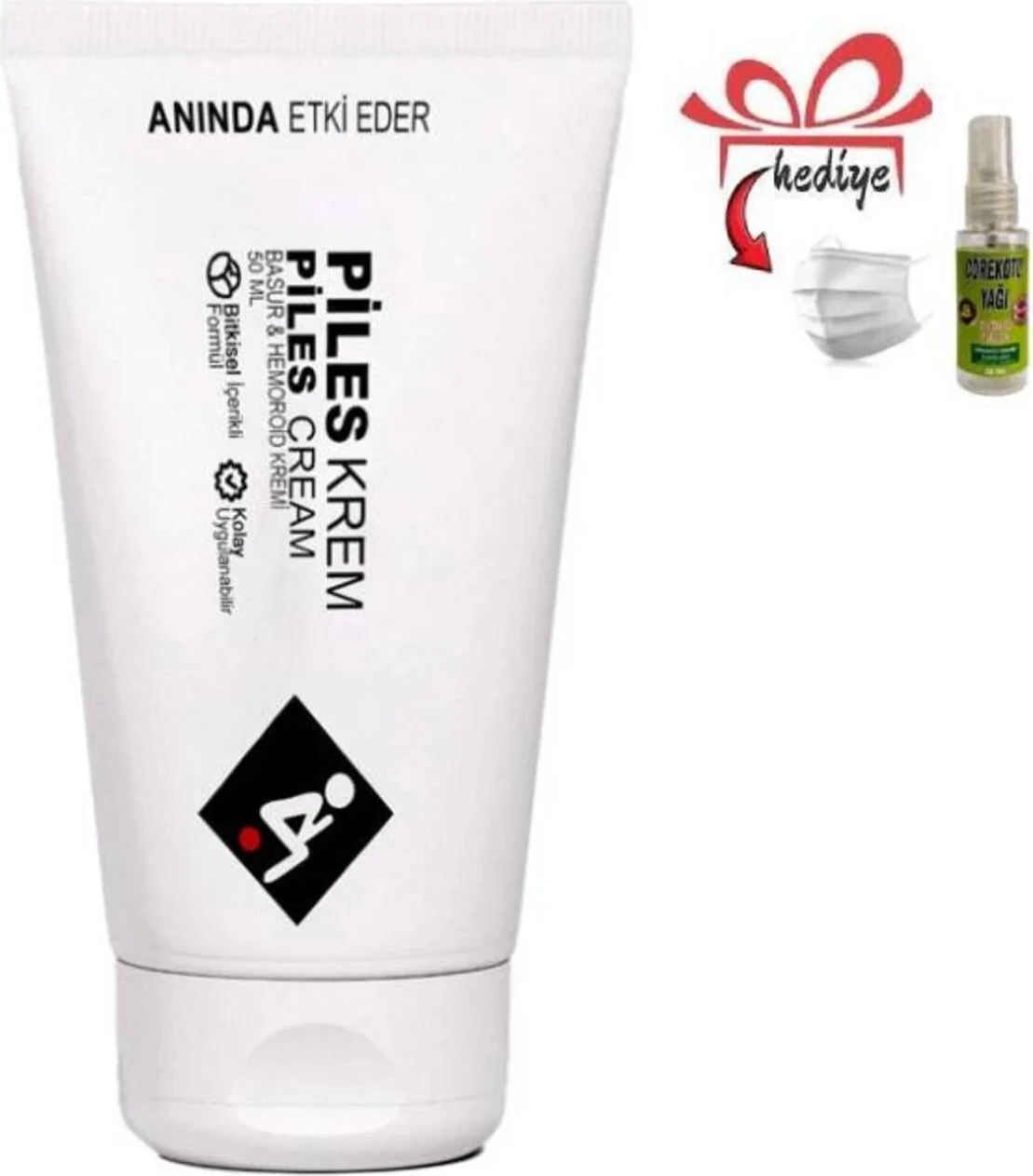 Piles ve Hemoroid Kremi 50ml + Çörek Otu Sızı Yağı - Doğal Bağür Rahatlama