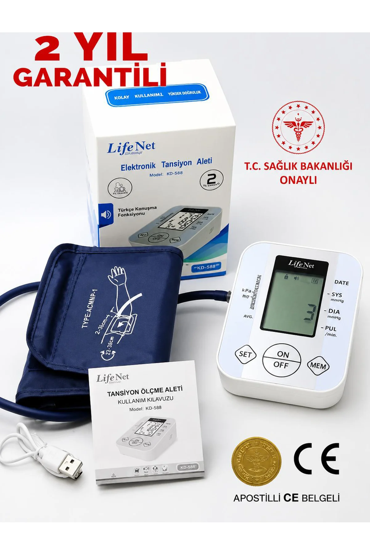Pille Çalışan Hafızalı Türkçe Konuşan Koldan Ölçer Elektronik Tansiyon Aleti Jn-163d Pille Çalışan Hafızalı Türkçe Konuşan Koldan Ölçer Elektronik Tansiyon Aleti Jn-163d