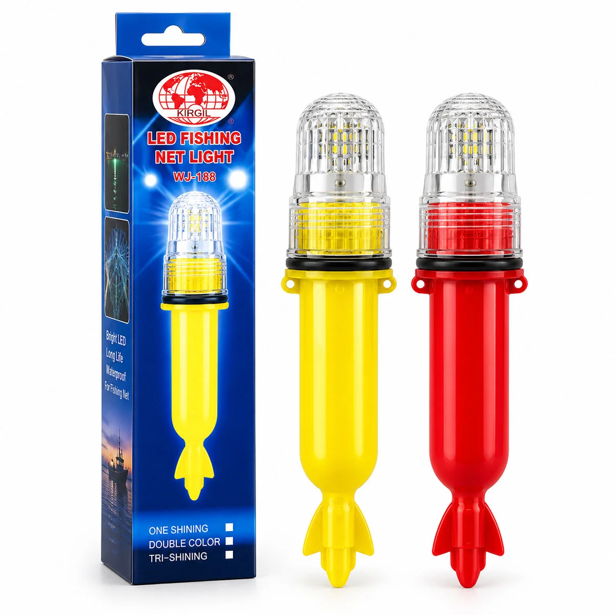 Pilli 15LED Balıkçı - Domuz Feneri Sinyalli Roket Modeli Su Geçirmez WLH-188 Pilli 15LED Balıkçı - Domuz Feneri Sinyalli Roket Modeli Su Geçirmez WLH-188